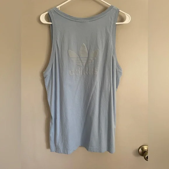 Adidas Sky Blue Monochrome Sleeveless Top - Picture 2 of 5